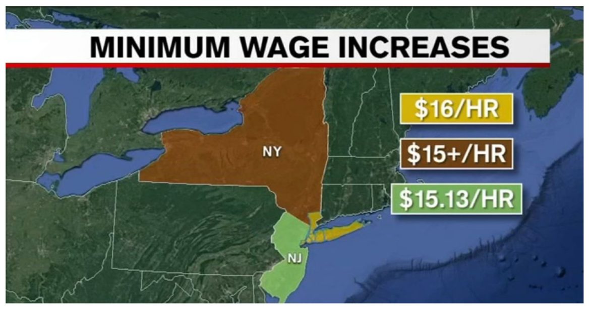 New year brings increase in minimum wage in New York, New Jersey, and Connecticut; Reports